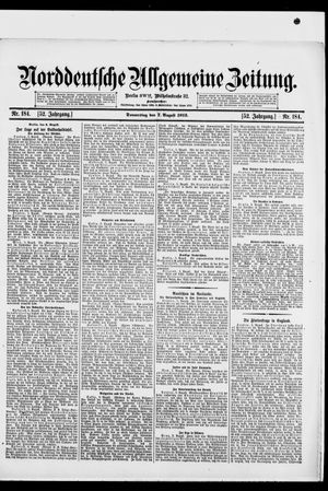 Norddeutsche allgemeine Zeitung vom 07.08.1913