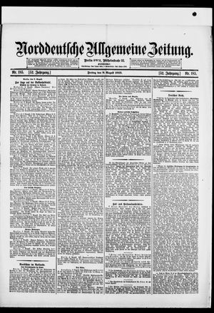 Norddeutsche allgemeine Zeitung vom 08.08.1913