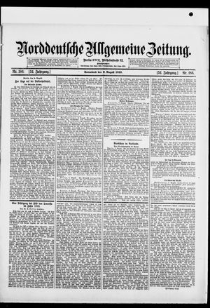 Norddeutsche allgemeine Zeitung vom 09.08.1913