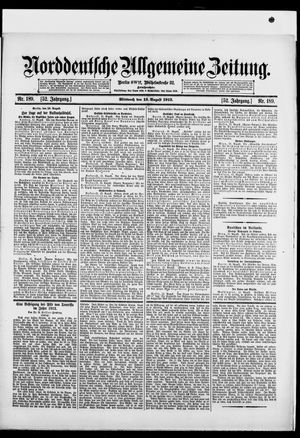 Norddeutsche allgemeine Zeitung vom 13.08.1913