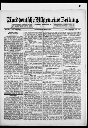 Norddeutsche allgemeine Zeitung vom 16.08.1913