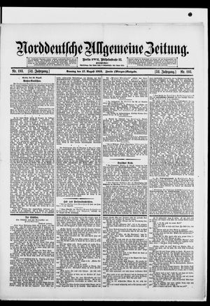 Norddeutsche allgemeine Zeitung vom 17.08.1913