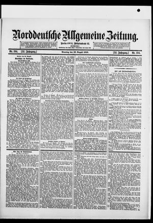Norddeutsche allgemeine Zeitung vom 19.08.1913