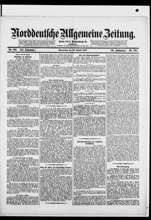 Norddeutsche allgemeine Zeitung vom 21.08.1913