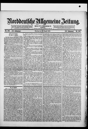 Norddeutsche allgemeine Zeitung vom 26.08.1913