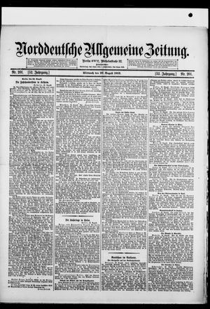 Norddeutsche allgemeine Zeitung vom 27.08.1913