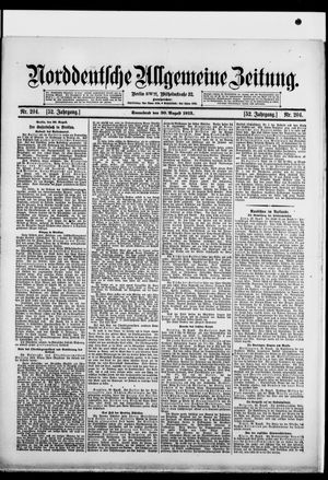 Norddeutsche allgemeine Zeitung vom 30.08.1913