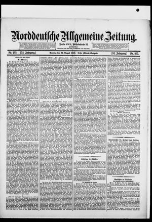 Norddeutsche allgemeine Zeitung vom 31.08.1913