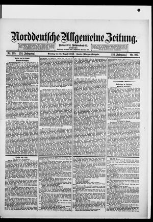 Norddeutsche allgemeine Zeitung vom 31.08.1913