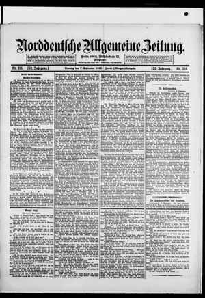 Norddeutsche allgemeine Zeitung vom 07.09.1913
