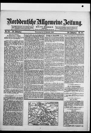 Norddeutsche allgemeine Zeitung vom 11.09.1913