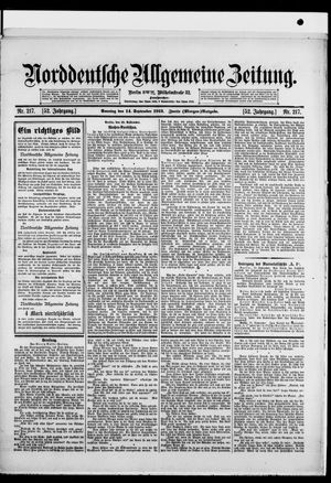 Norddeutsche allgemeine Zeitung vom 14.09.1913