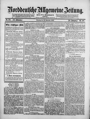 Norddeutsche allgemeine Zeitung vom 16.09.1913