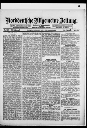 Norddeutsche allgemeine Zeitung on Sep 21, 1913