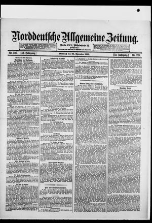 Norddeutsche allgemeine Zeitung vom 24.09.1913