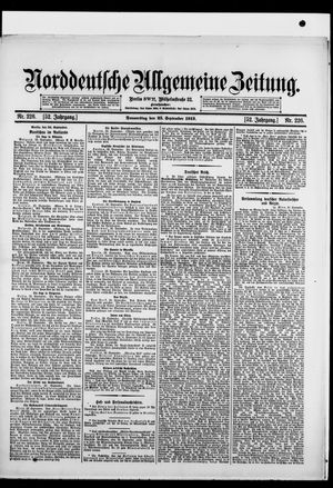 Norddeutsche allgemeine Zeitung vom 25.09.1913