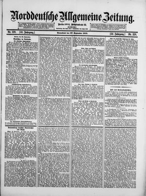 Norddeutsche allgemeine Zeitung vom 27.09.1913