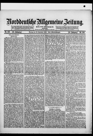 Norddeutsche allgemeine Zeitung vom 28.09.1913