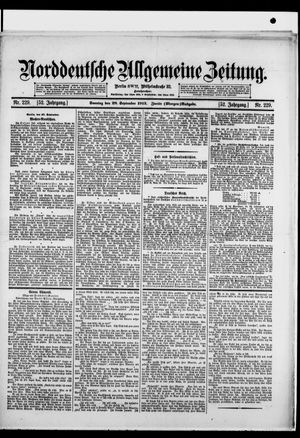 Norddeutsche allgemeine Zeitung vom 28.09.1913