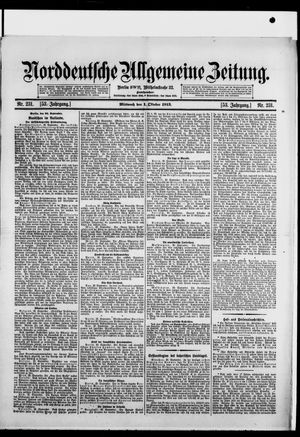 Norddeutsche allgemeine Zeitung vom 01.10.1913