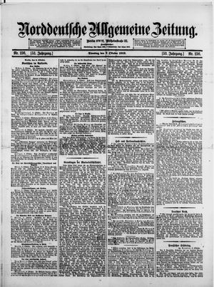 Norddeutsche allgemeine Zeitung vom 07.10.1913