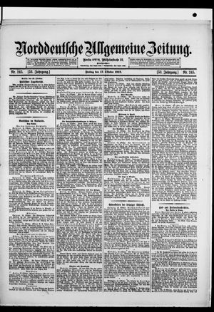 Norddeutsche allgemeine Zeitung vom 17.10.1913