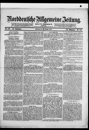Norddeutsche allgemeine Zeitung vom 22.10.1913