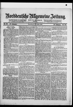 Norddeutsche allgemeine Zeitung vom 23.10.1913