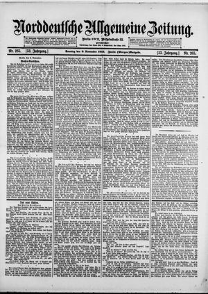 Norddeutsche allgemeine Zeitung vom 09.11.1913