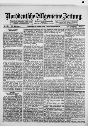 Norddeutsche allgemeine Zeitung vom 16.11.1913