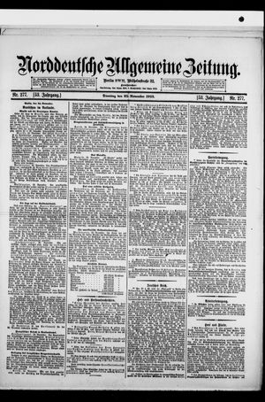 Norddeutsche allgemeine Zeitung vom 25.11.1913