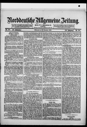 Norddeutsche allgemeine Zeitung vom 26.11.1913