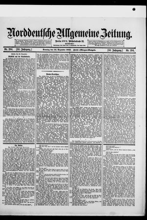 Norddeutsche allgemeine Zeitung vom 14.12.1913