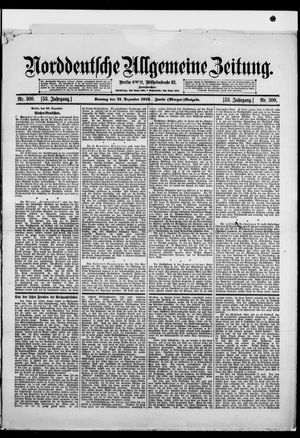 Norddeutsche allgemeine Zeitung vom 21.12.1913