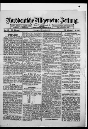 Norddeutsche allgemeine Zeitung vom 30.12.1913
