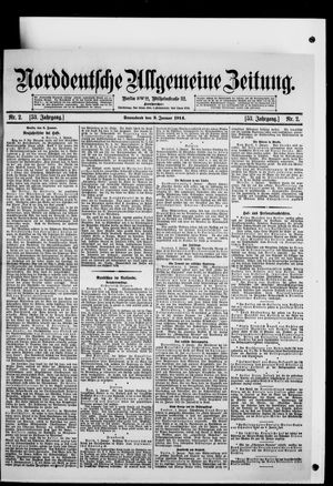 Norddeutsche allgemeine Zeitung vom 03.01.1914