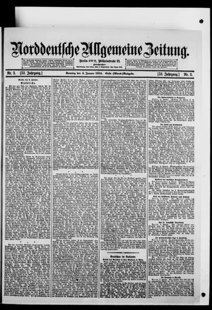 Norddeutsche allgemeine Zeitung vom 04.01.1914