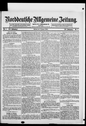 Norddeutsche allgemeine Zeitung vom 09.01.1914