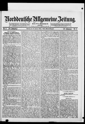 Norddeutsche allgemeine Zeitung vom 11.01.1914