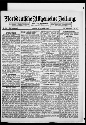 Norddeutsche allgemeine Zeitung vom 22.01.1914