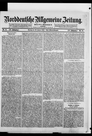 Norddeutsche allgemeine Zeitung vom 25.01.1914