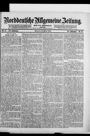 Norddeutsche allgemeine Zeitung vom 13.02.1914