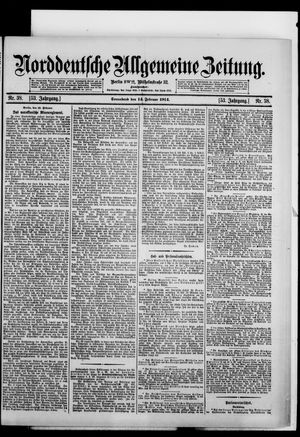 Norddeutsche allgemeine Zeitung vom 14.02.1914