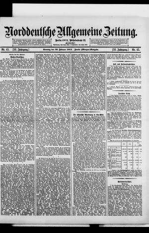 Norddeutsche allgemeine Zeitung vom 22.02.1914