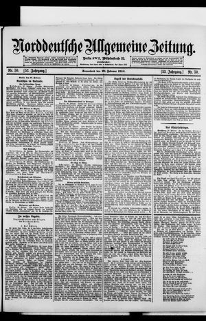 Norddeutsche allgemeine Zeitung vom 28.02.1914