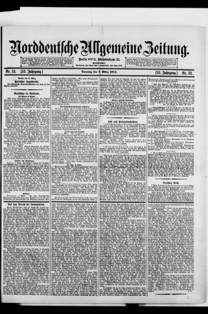 Norddeutsche allgemeine Zeitung on Mar 3, 1914