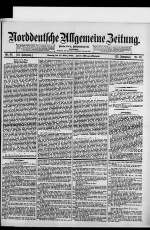 Norddeutsche allgemeine Zeitung vom 15.03.1914