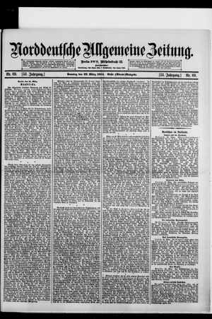 Norddeutsche allgemeine Zeitung vom 22.03.1914