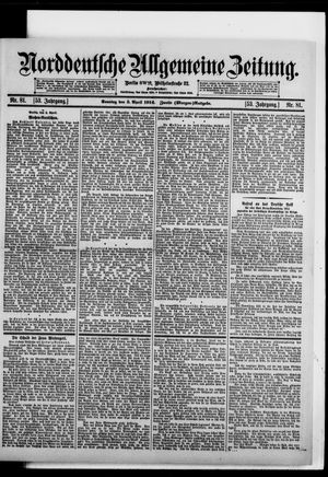 Norddeutsche allgemeine Zeitung vom 05.04.1914