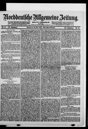 Norddeutsche allgemeine Zeitung vom 19.04.1914